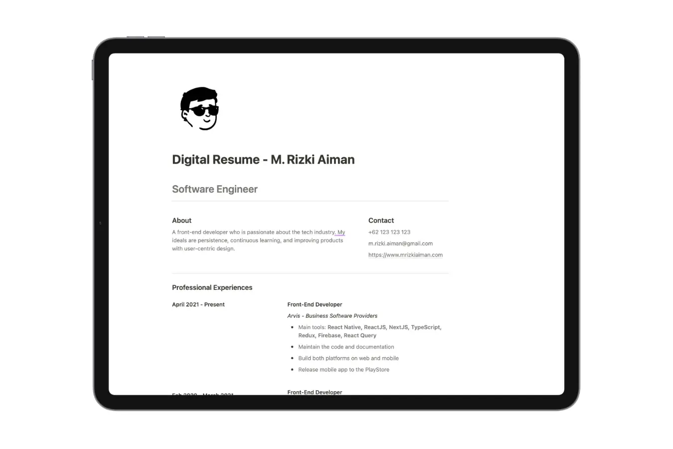 Digital Resume